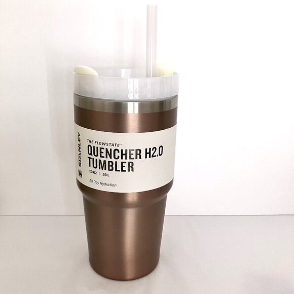 NEW Stanley 20 oz Quencher Tumbler Hot or Cold In Rare Metallic Rose Gold Color - Picture 1 of 8